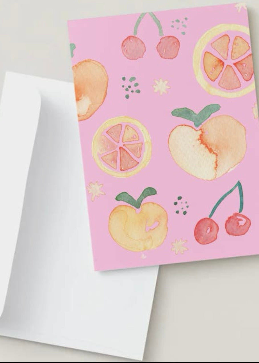 Citrus Cherries Card