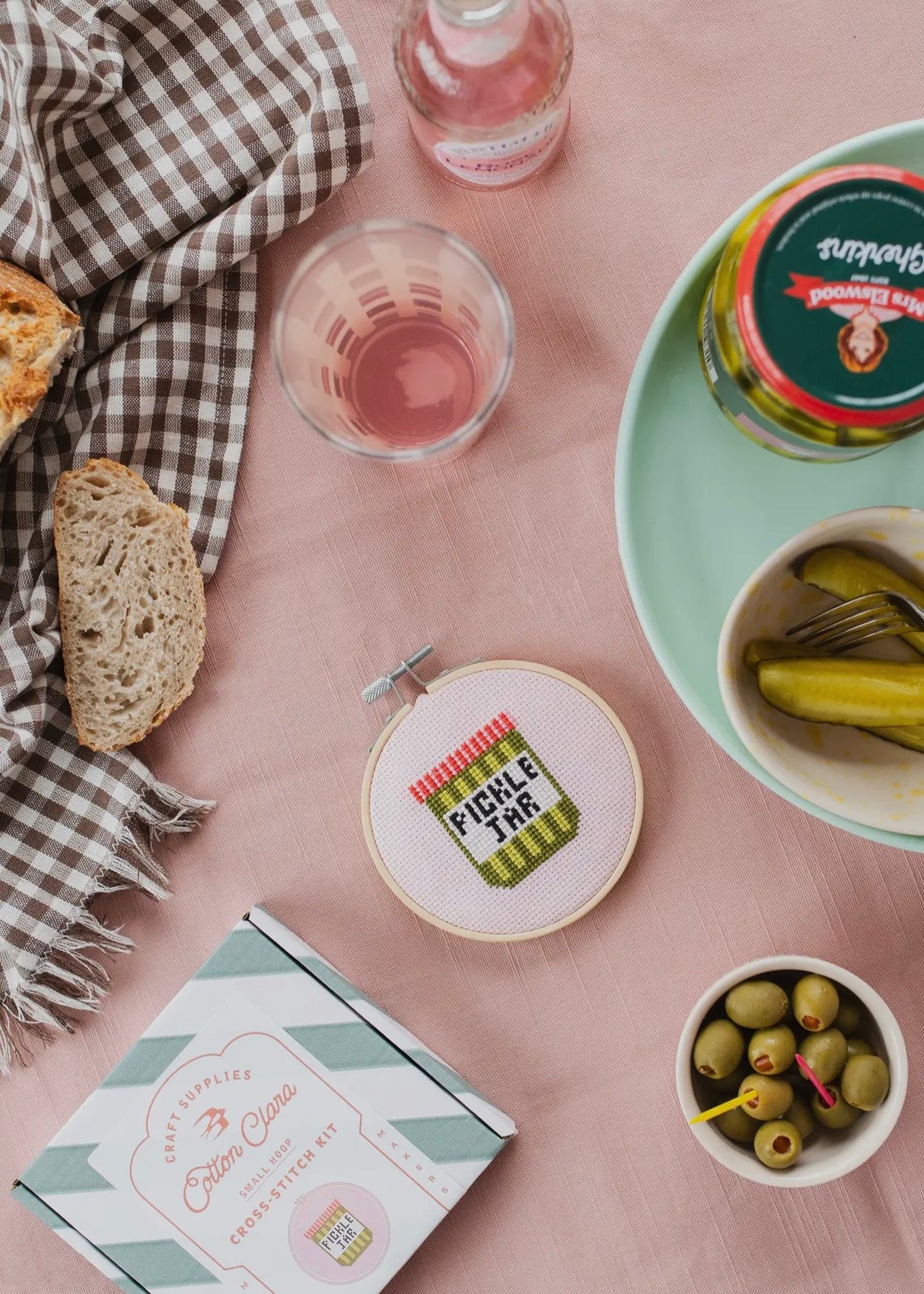 Pickle Jar Cross Stitch Kit