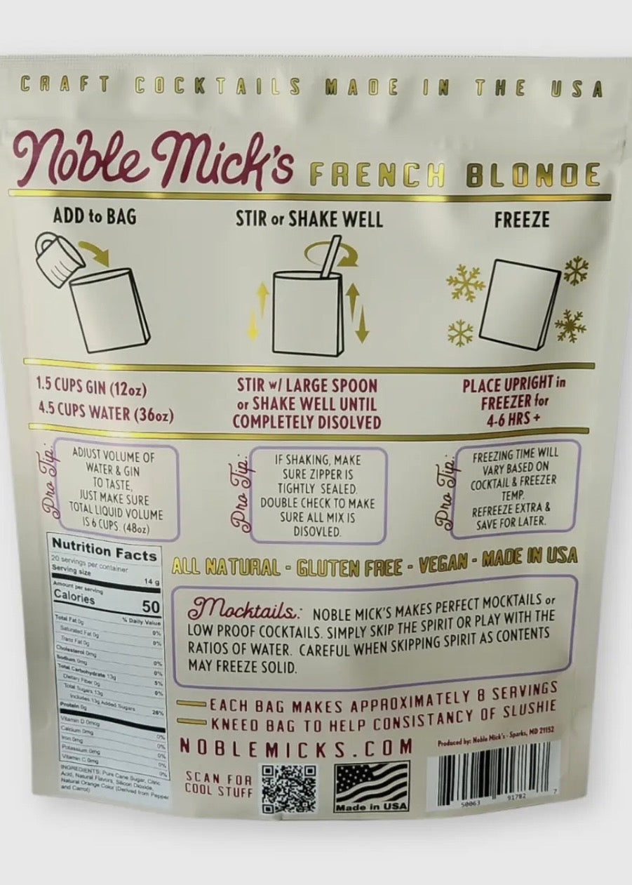 French Blonde Frozen Cocktail