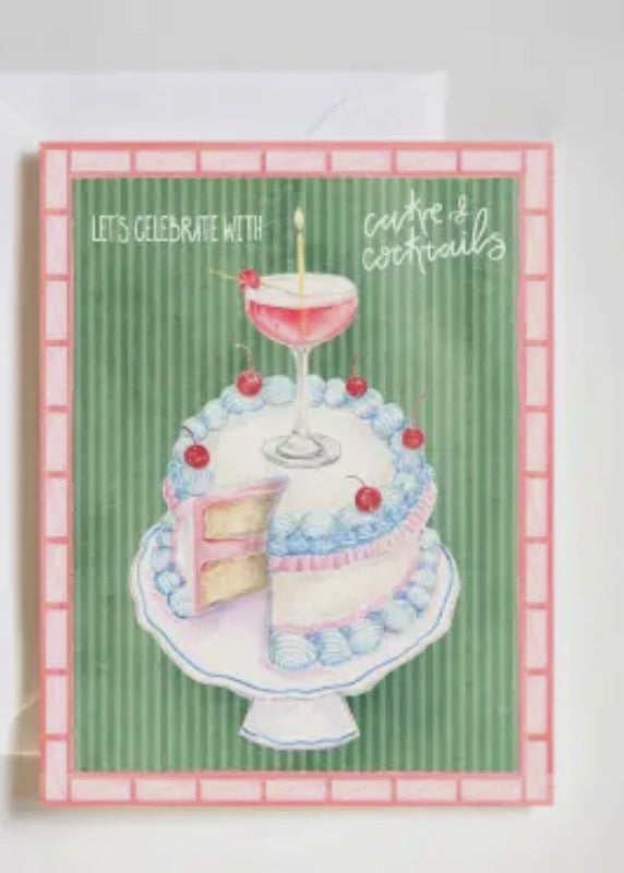 Let's Celebrate with Cake and Cocktails Card