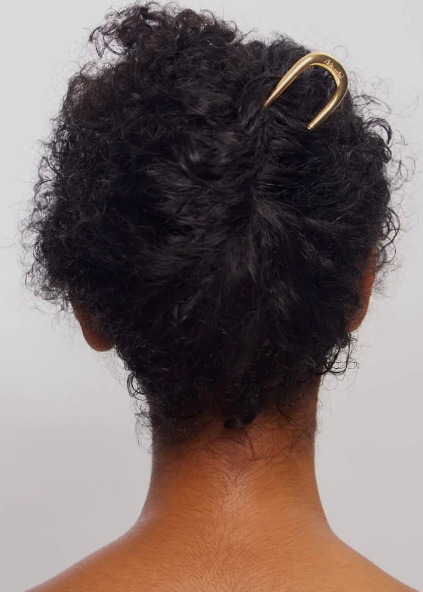 Metal French Hair Pin - Gold