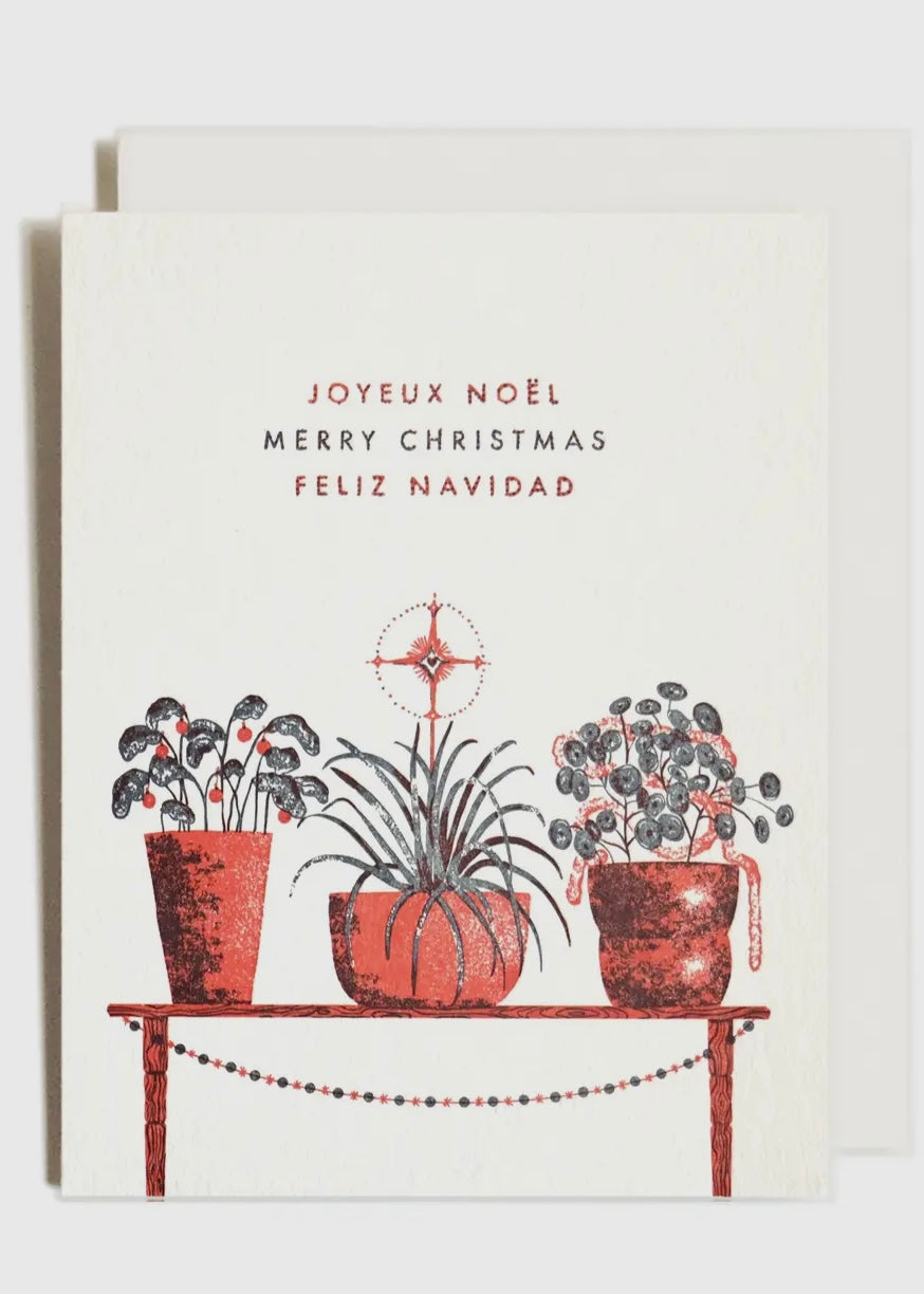 Houseplants Christmas Card