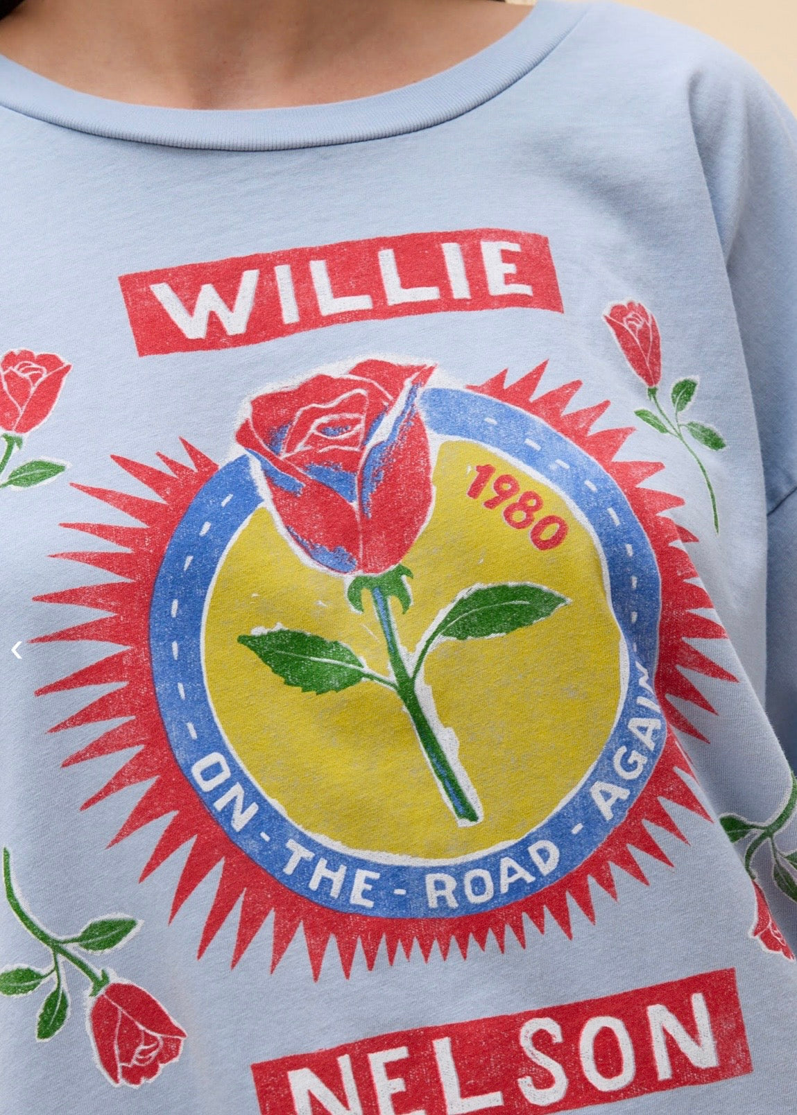Willie Nelson Rose Label Merch Tee