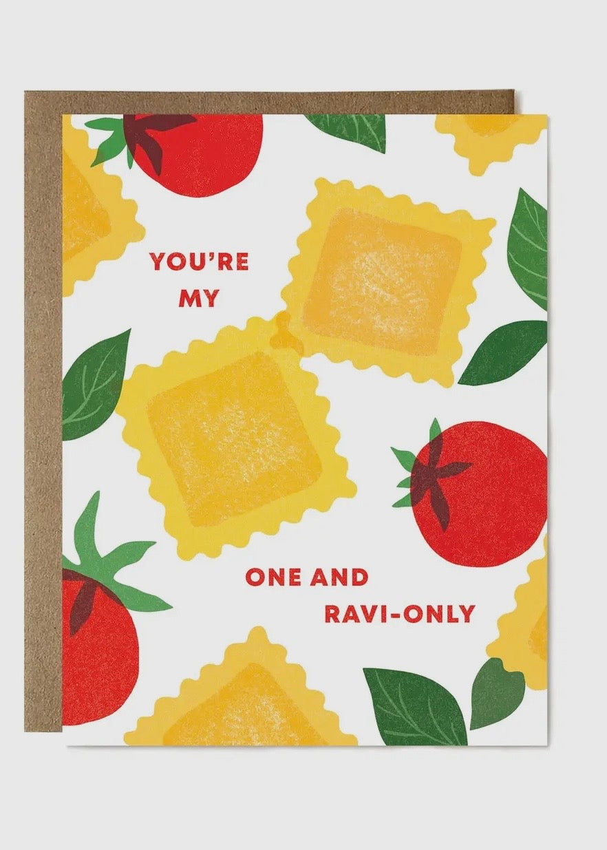 One and Ravi-Only Pasta Lovers Card