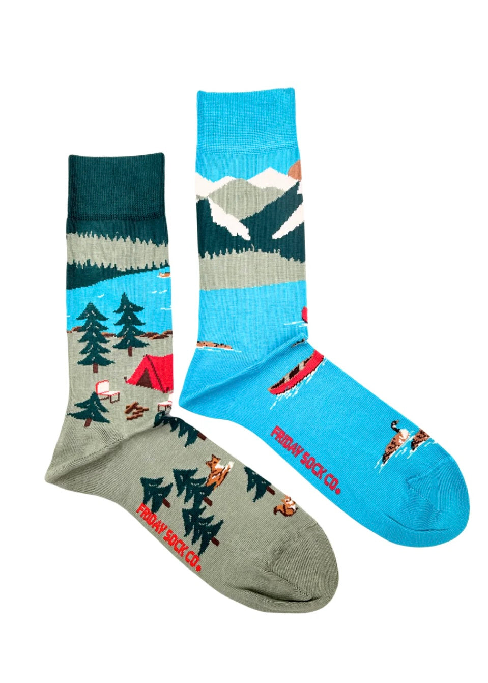 Canada Mountain Scene Socks