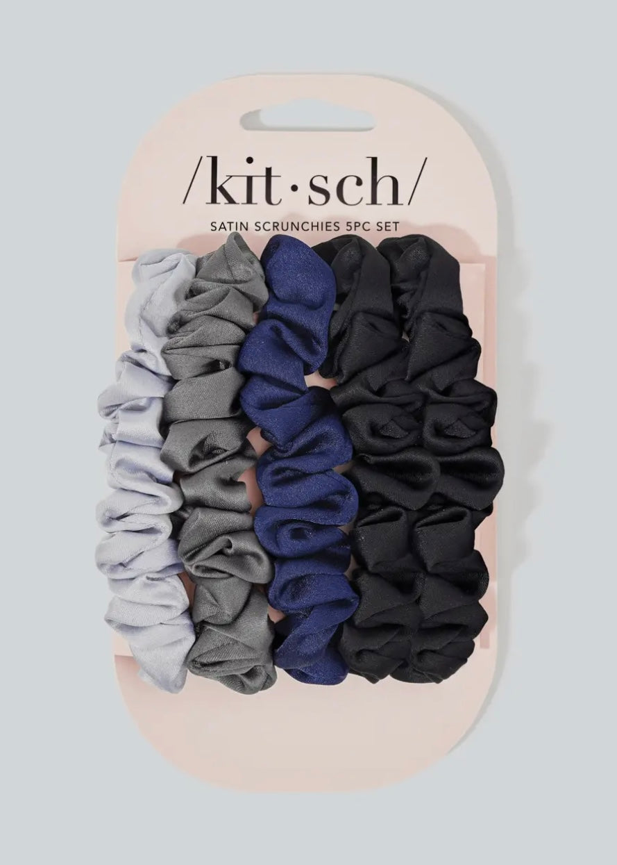 Satin Scrunchies - 5 Pack