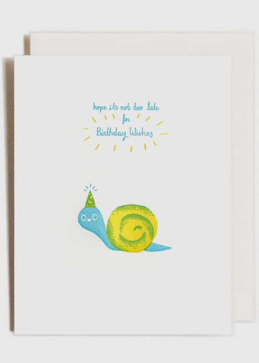 Birthday Snail Greeting Card