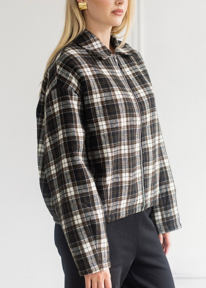 Plaid Bubble Jacket