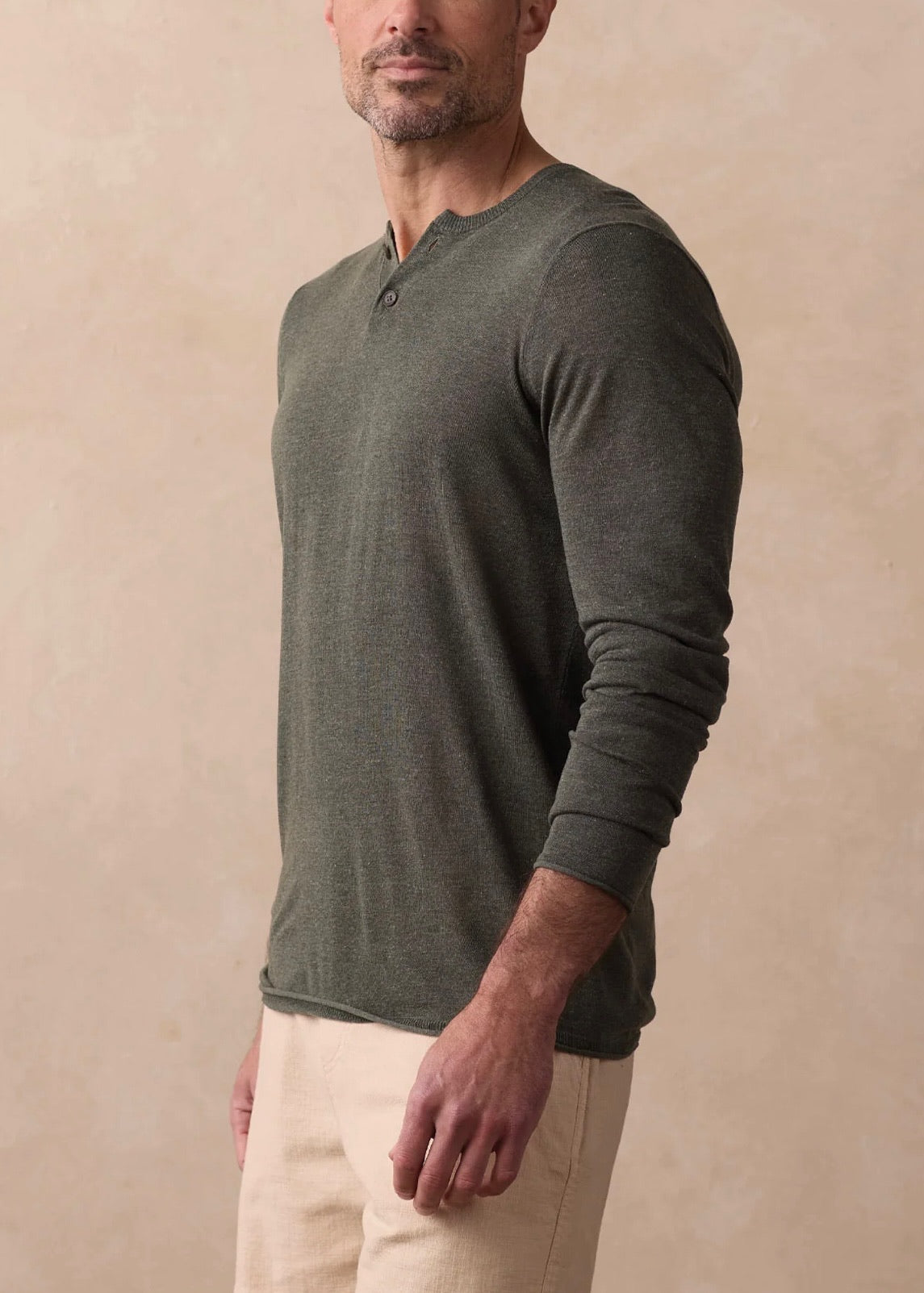 Summer Linen-Blend Henley