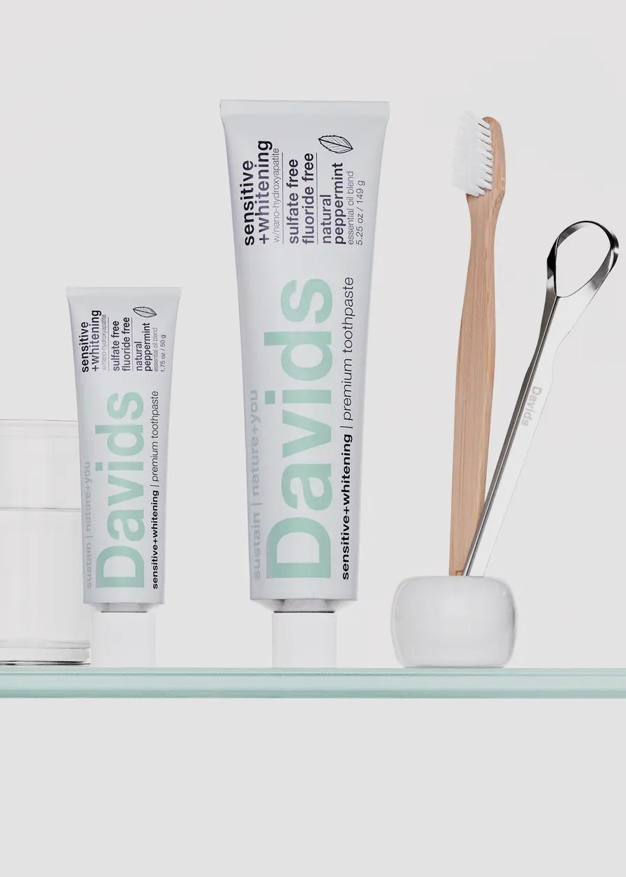 Davids Travel Size Toothpaste / Sensitive+Whitening