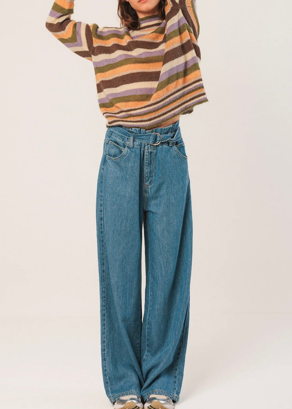 Striped Mockneck Sweater