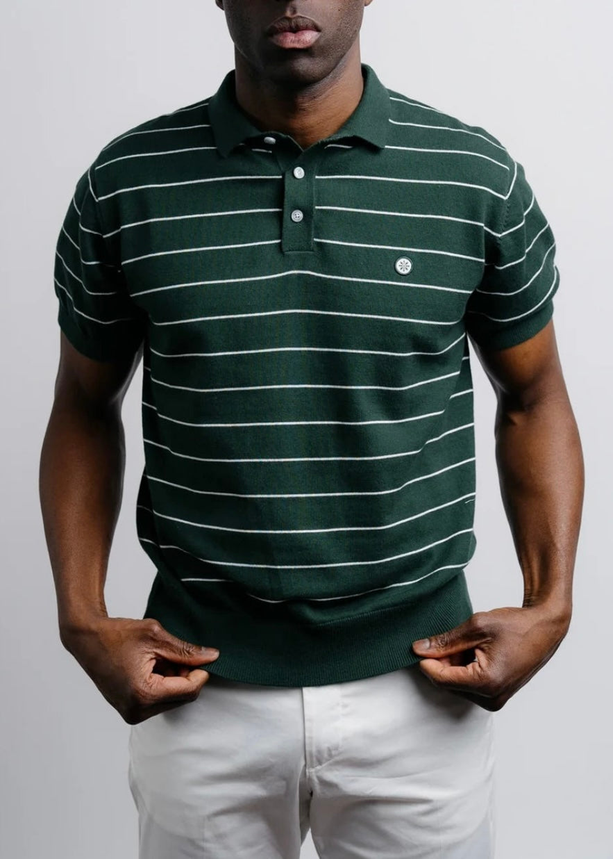 Striped Knit Polo