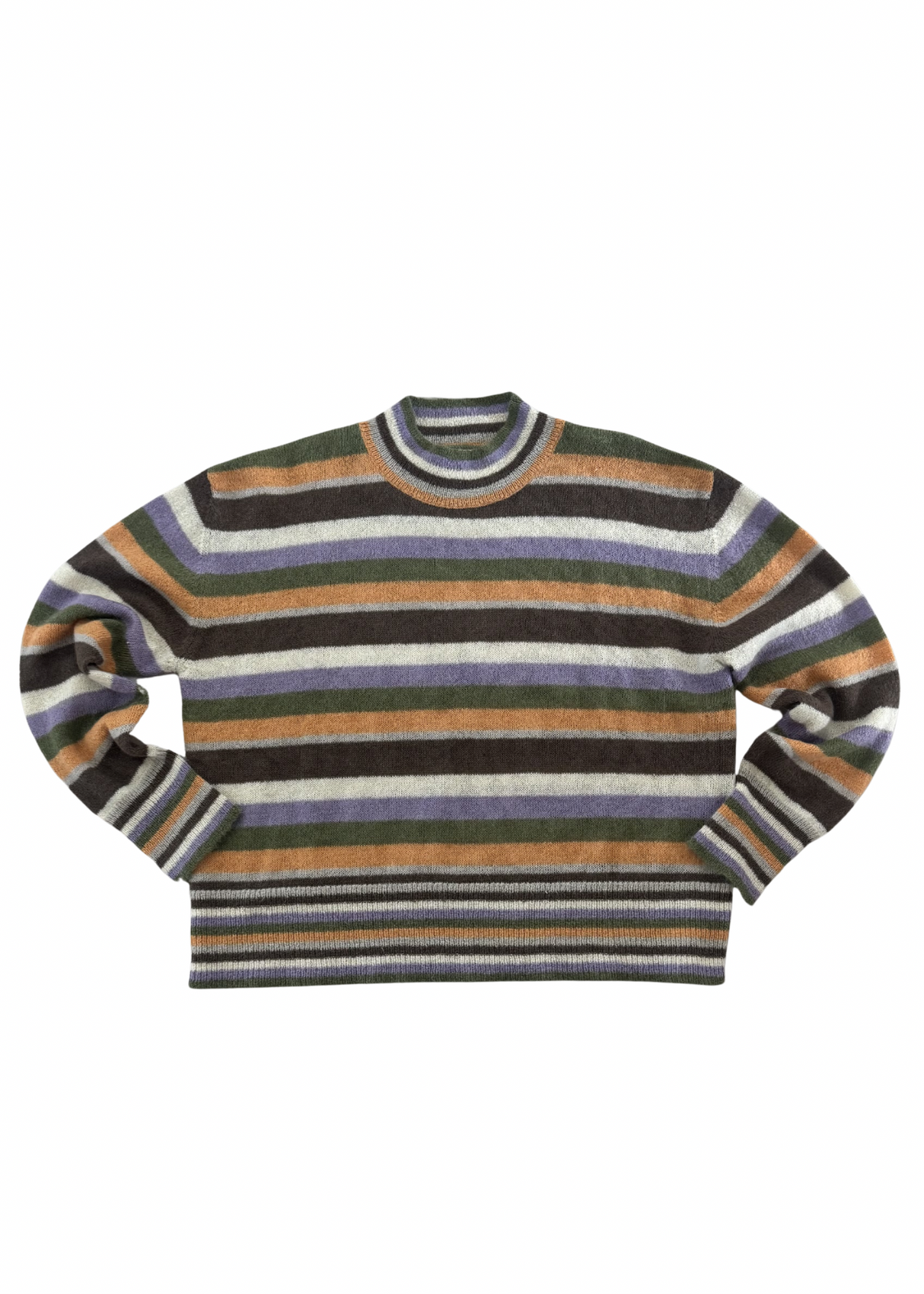 Indi & Cold Striped Mockneck Sweater