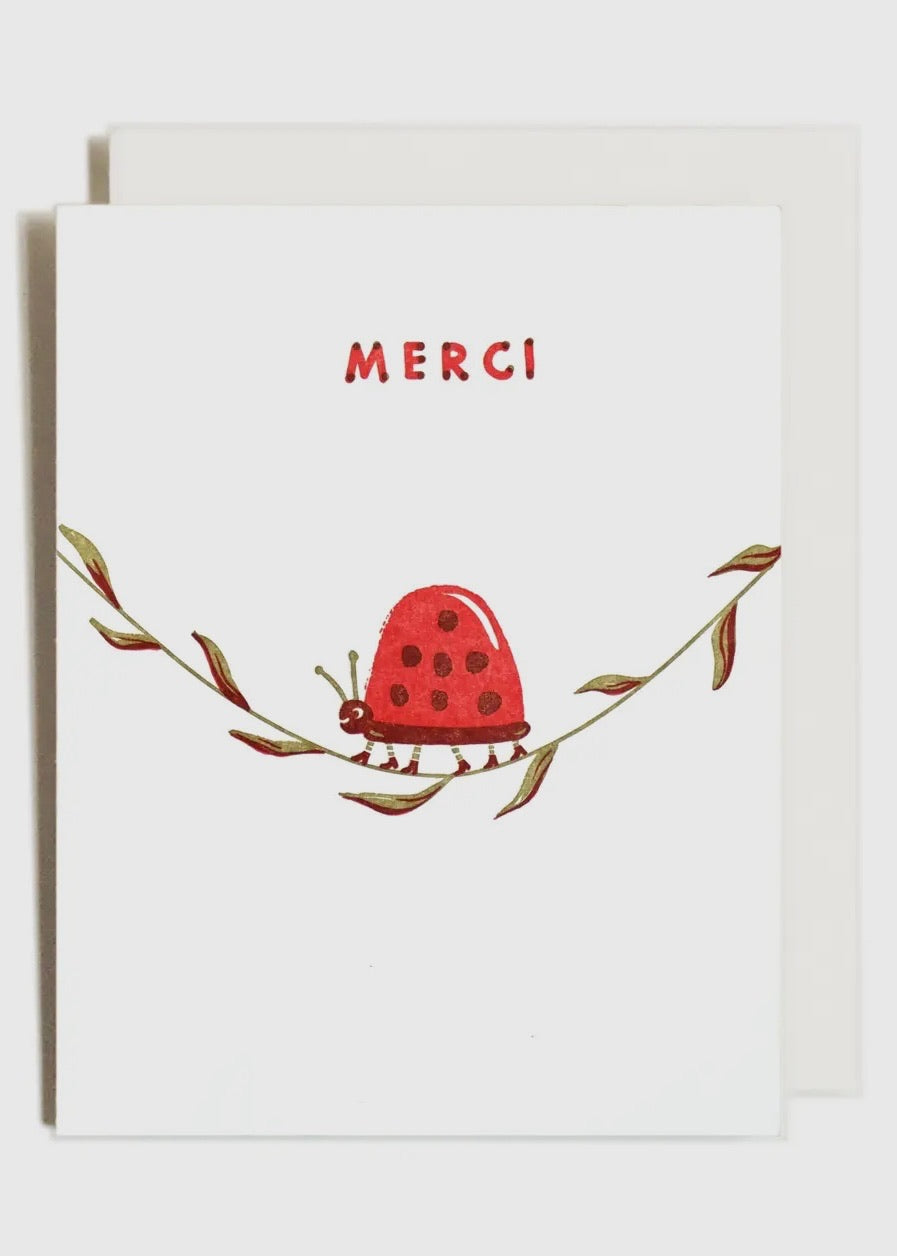 Merci Ladybug Greeting Card
