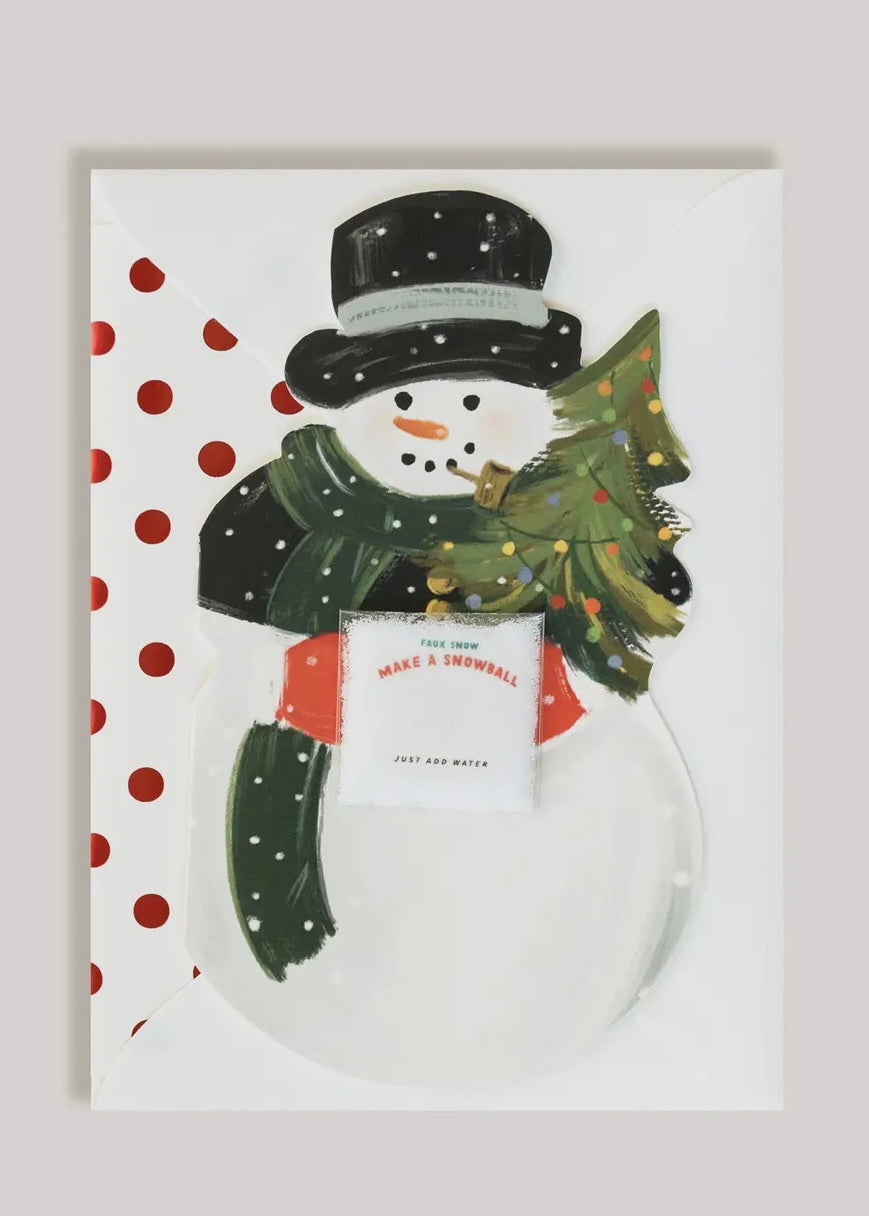 Snowman Snowball Card