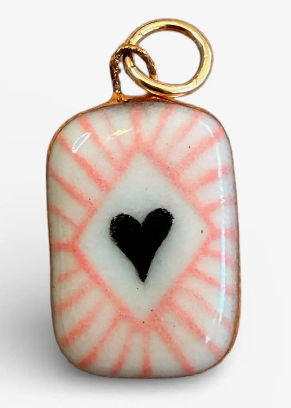 Shining Heart Diamond Charm