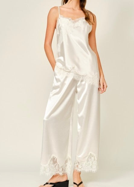 Bella Satin Lace Pants