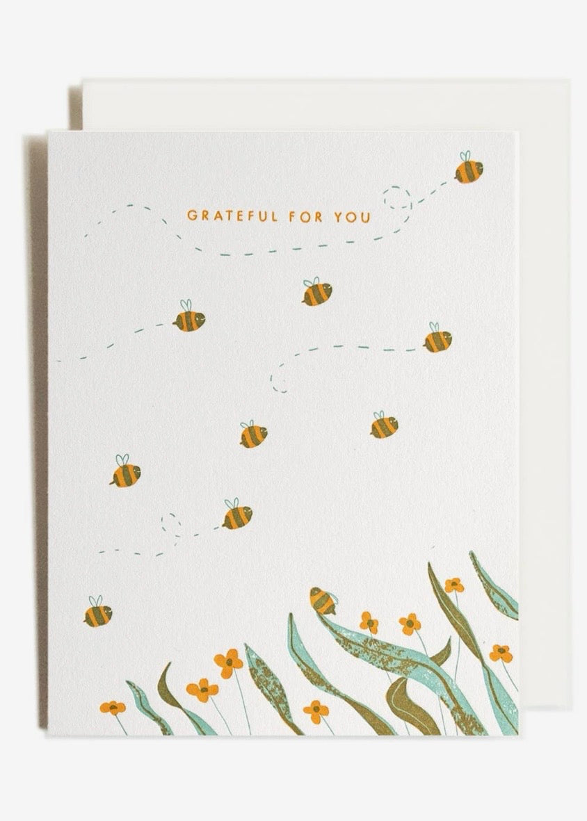 Grateful Bees | Letterpress Card