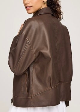 Audrey Faux Leather Jacket