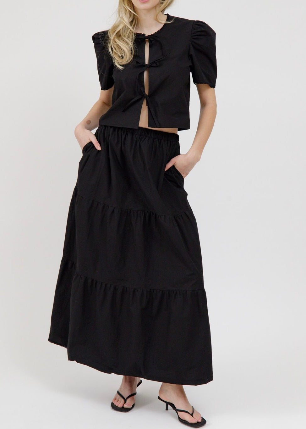 Poplin Tie Button Up