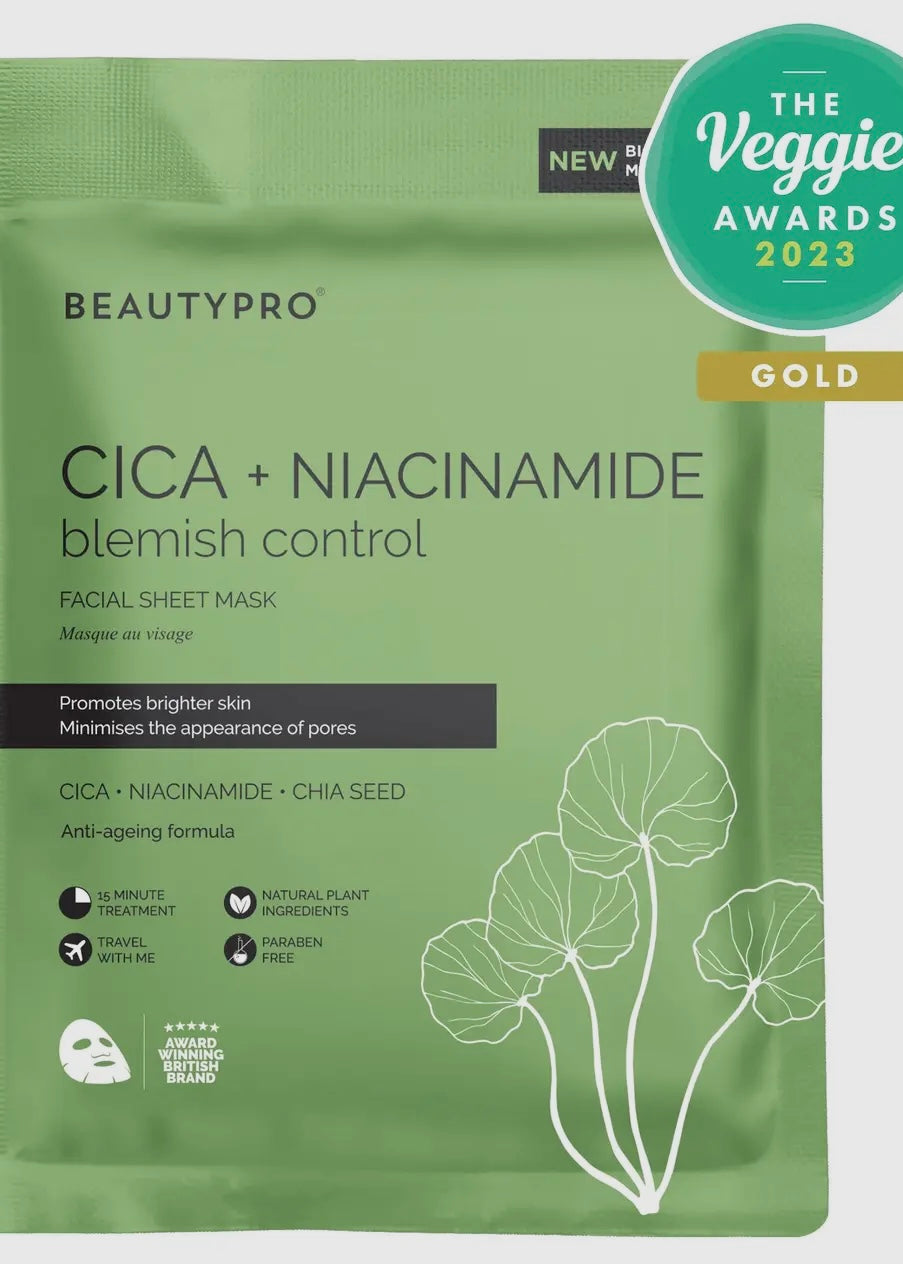 Cica + Niacinamide Blemish Control Mask - 100% Biodegradable