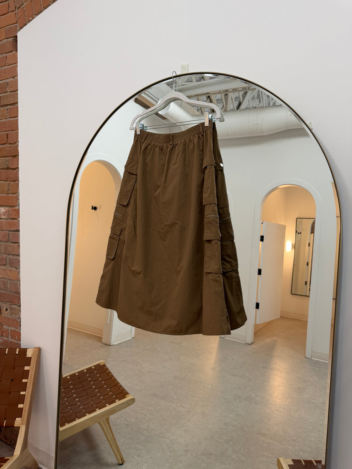 From Palmer Cargo Midi Skirt