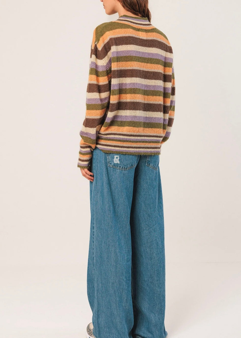 Striped Mockneck Sweater