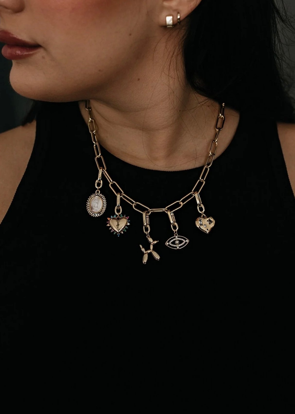 Icon | Puffy Rainbow Heart Pendant