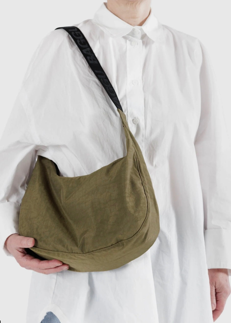 Medium Nylon Crescent Bag