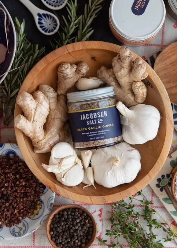Black Garlic Ginger Salt - Infused Sea Salt