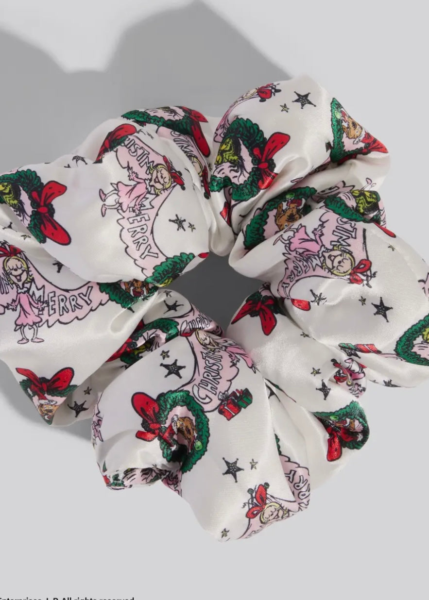 The Grinch X Kitsch Satin Pillowscrunchies® in Cindy Lou Who
