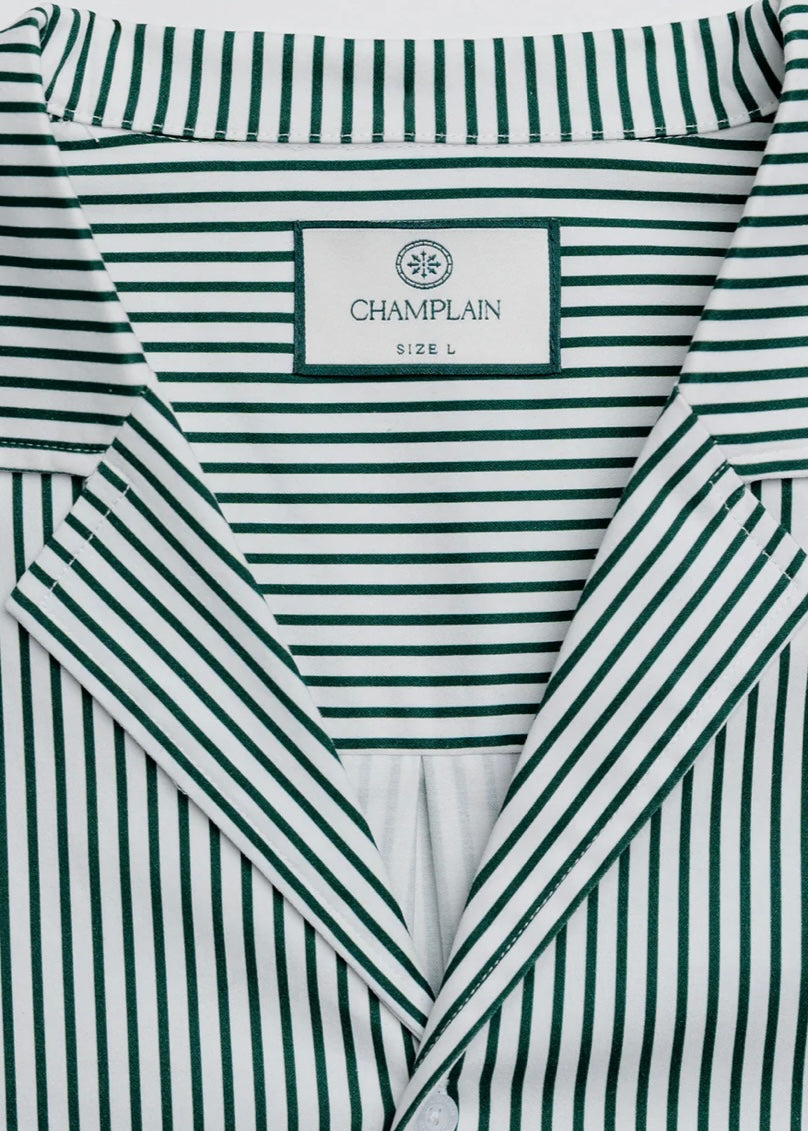Camp Collar Pin Stripe Shirt