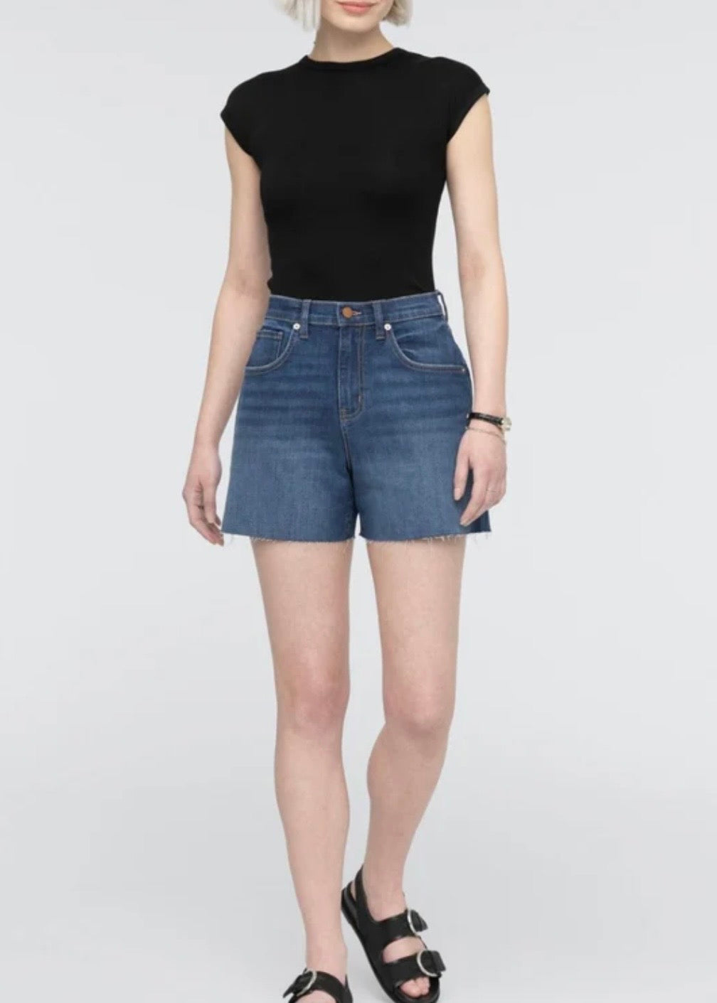 Performance Denim+ HIgh Rise Relaxed Short
