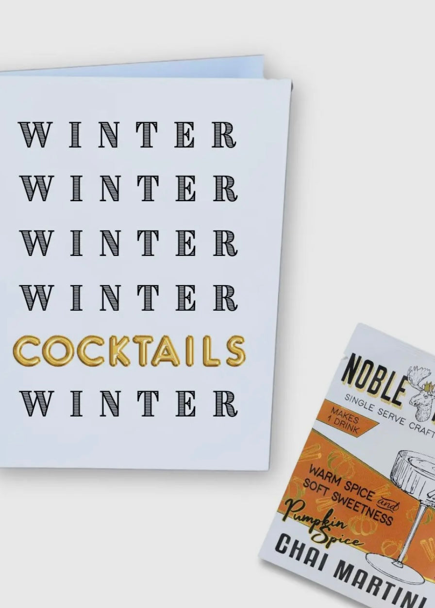Winter Cocktails Card + Chai Martini