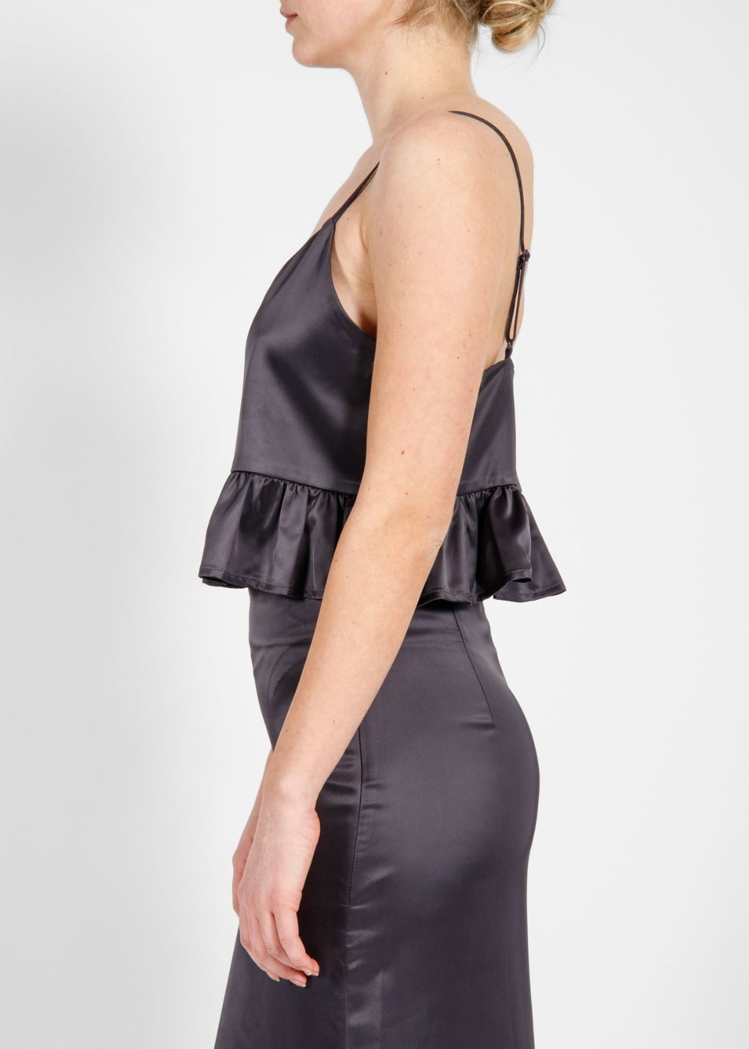 Satin Babydoll Crop Top