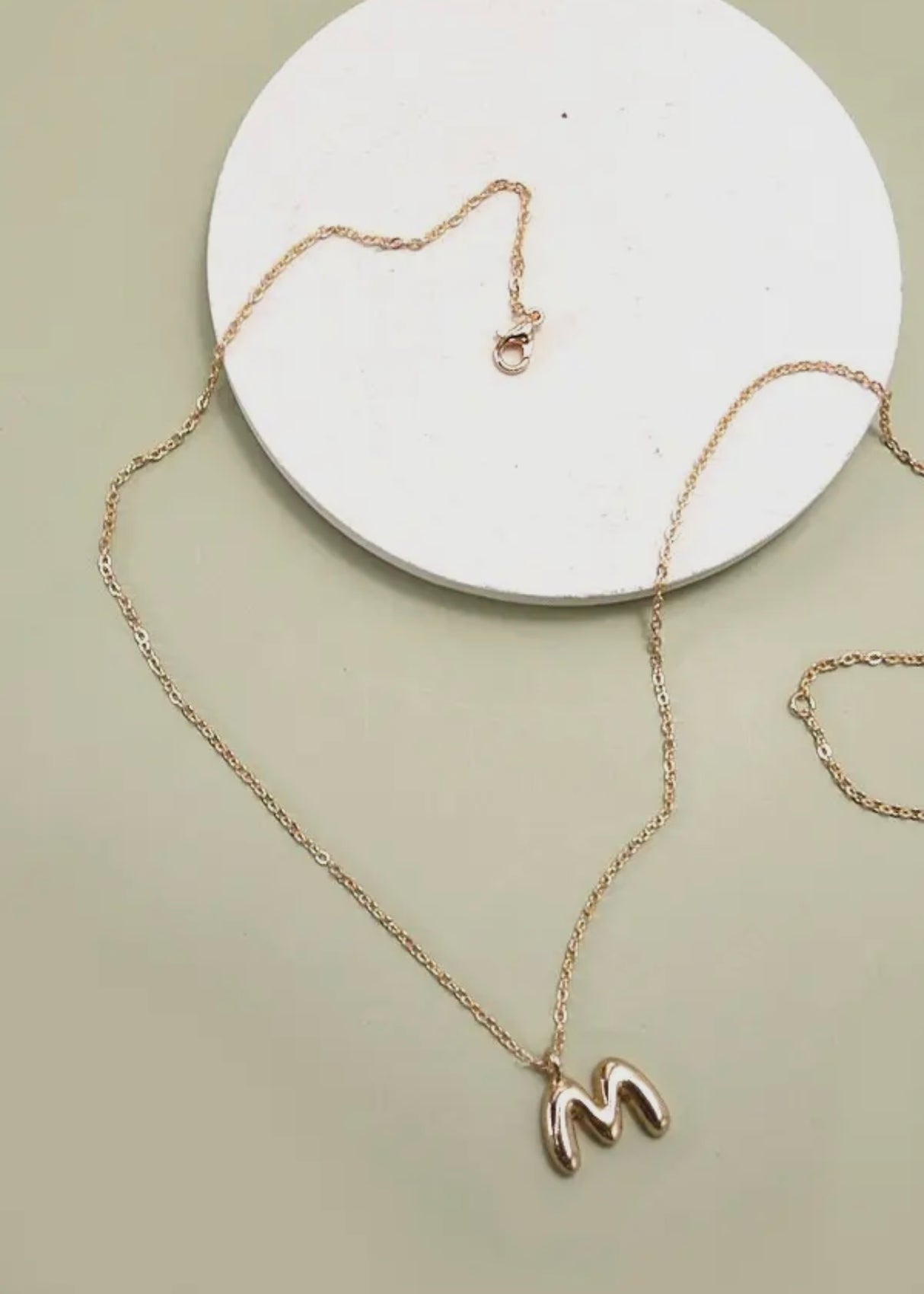 Personalized Bubble Balloon Initial Necklace