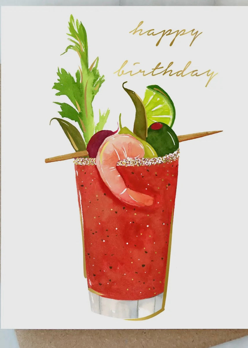 Bloody Mary Birthday Card