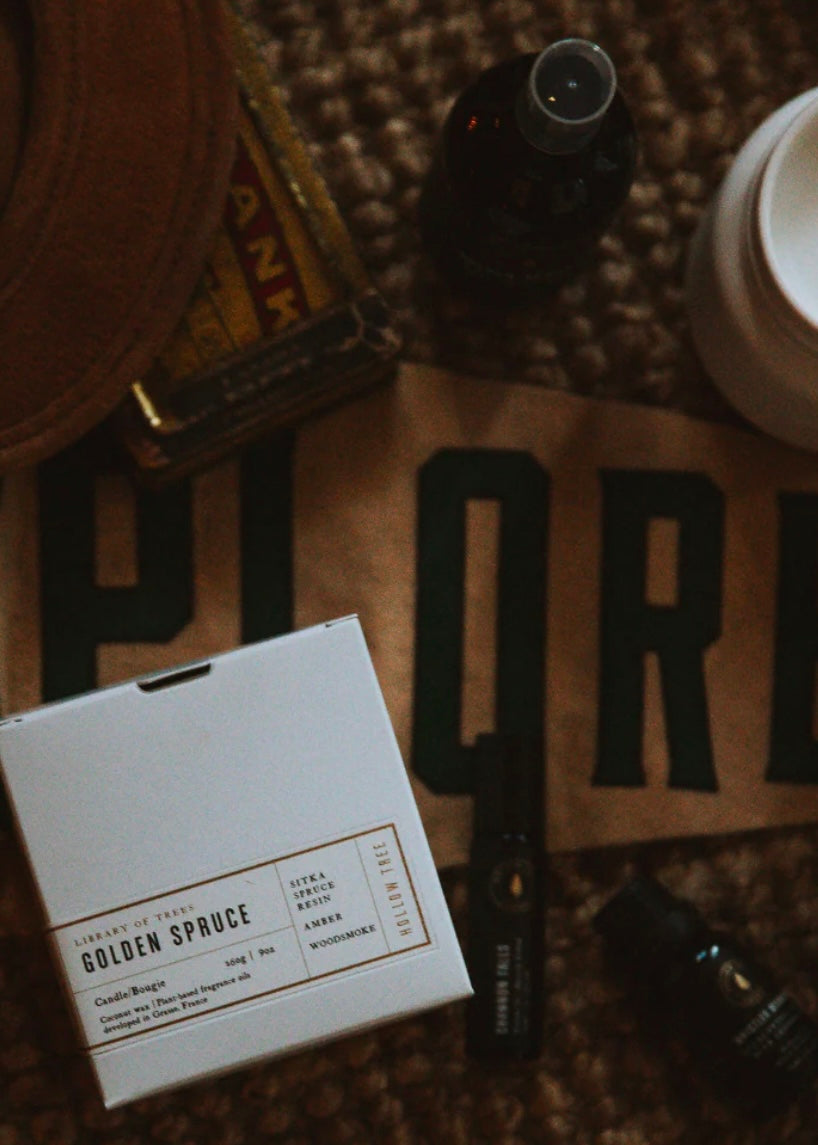 Golden Spruce Ceramic Candle