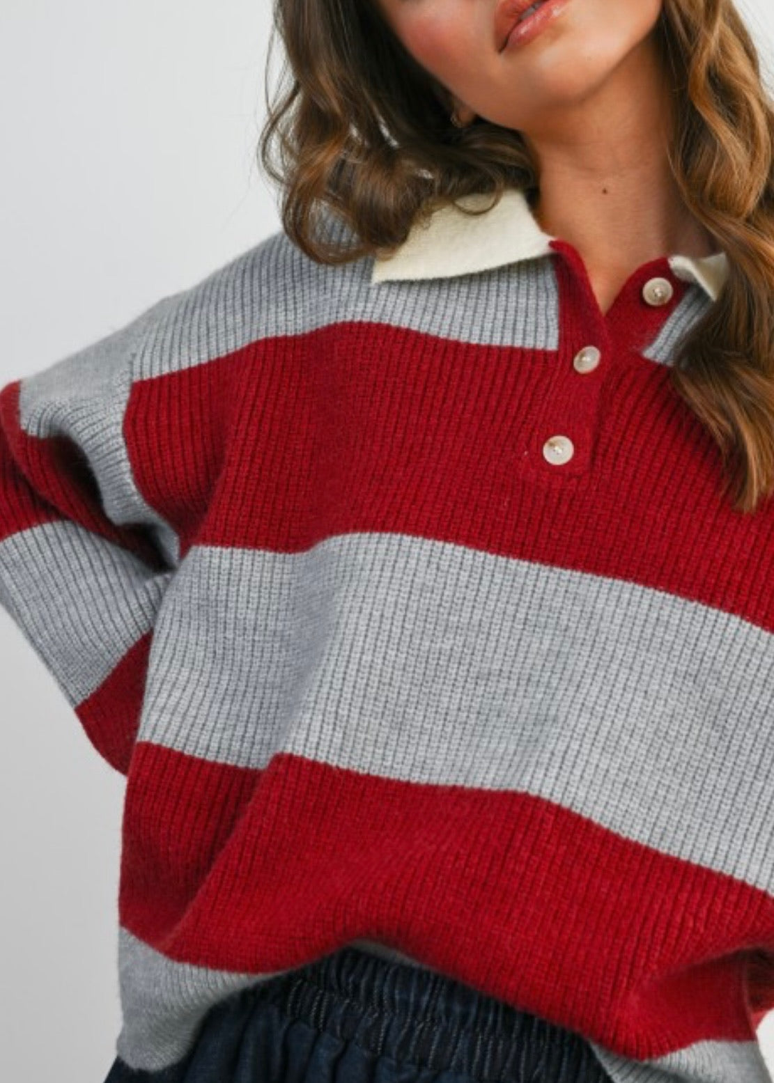 Merlot Stripe Polo