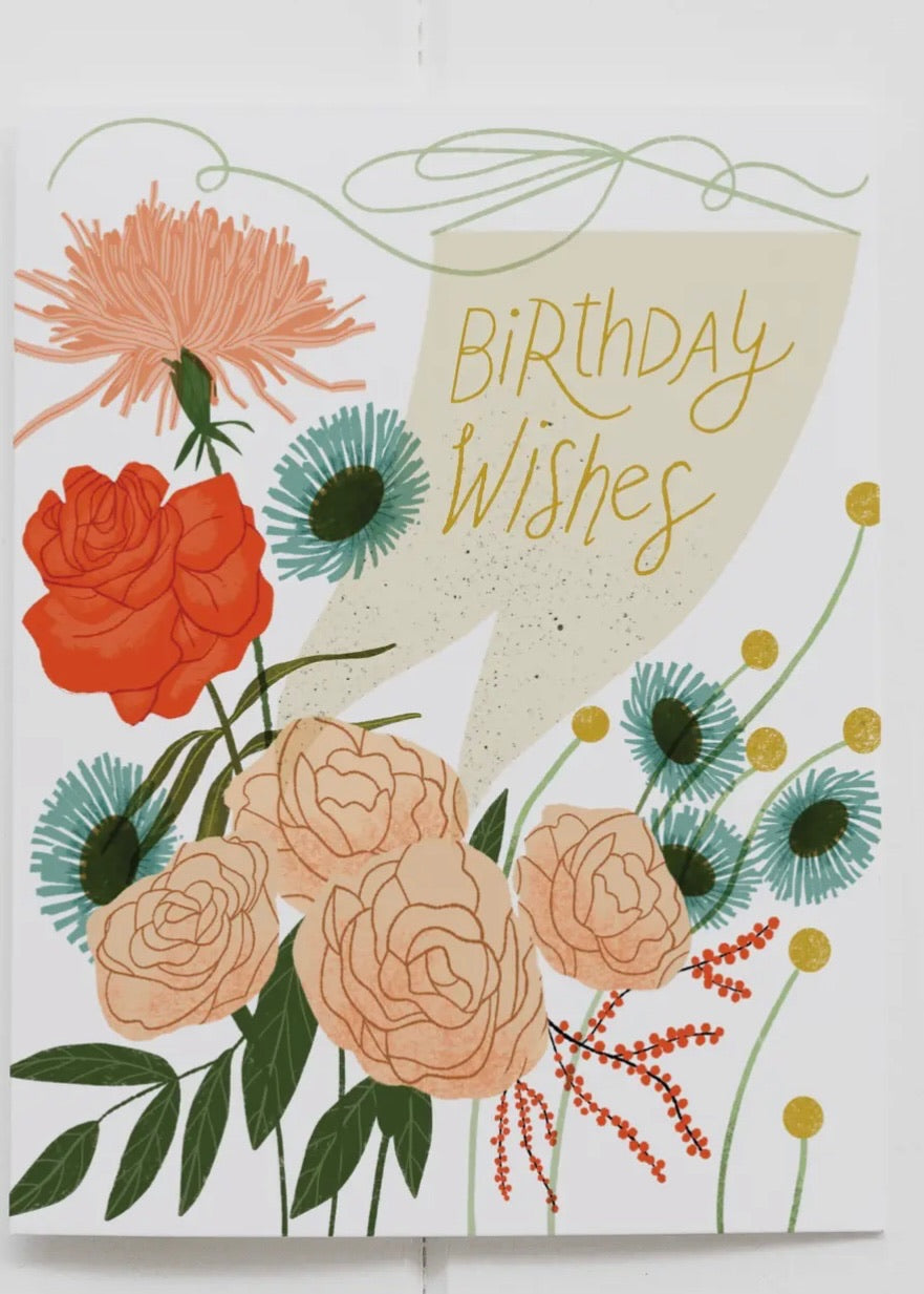Floral Birthday Wishes Card