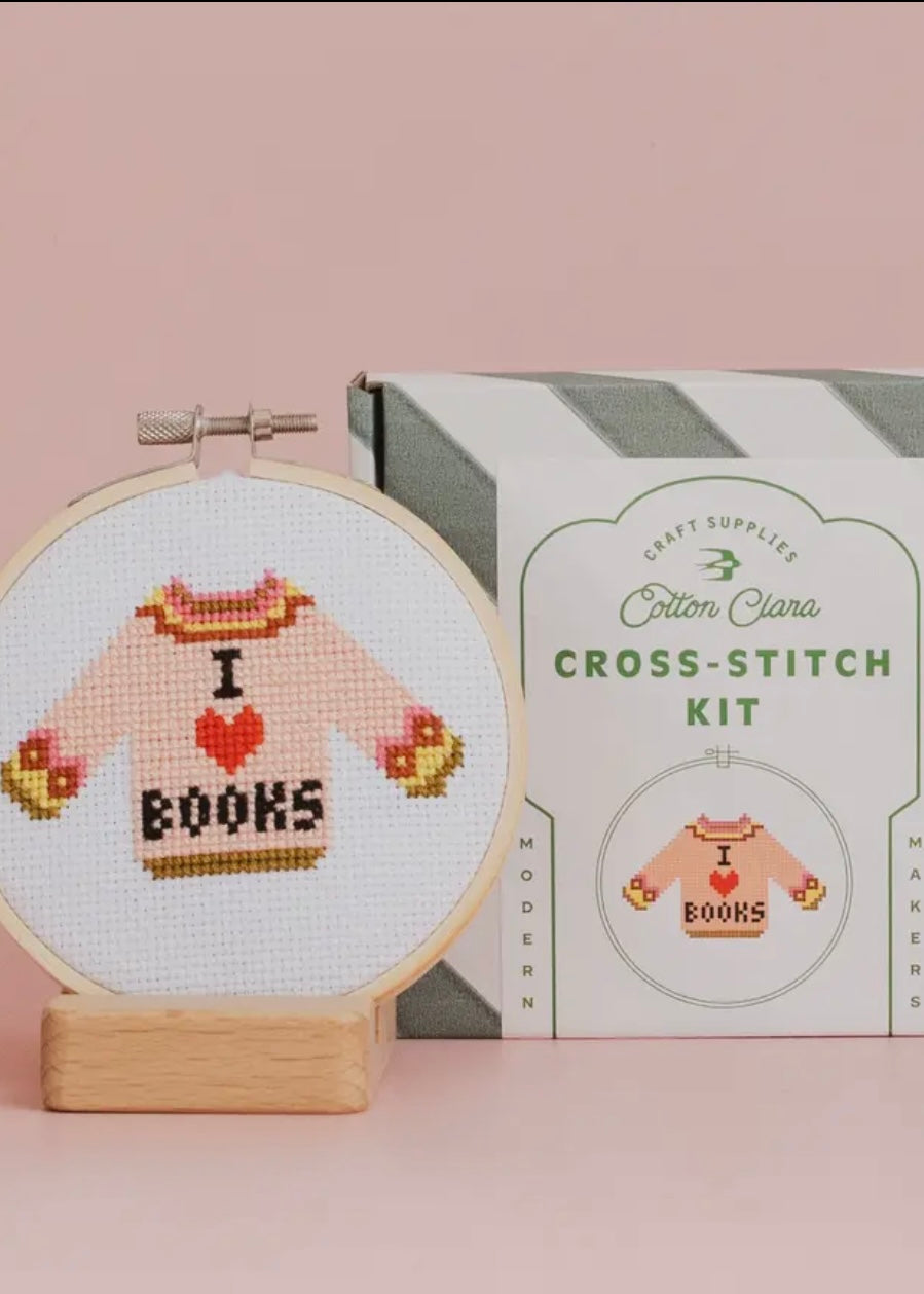 I Love Books Cross Stitch Kit