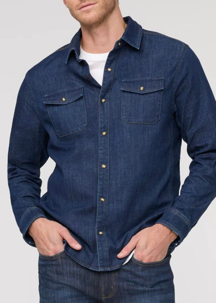Performance Denim Lite Two-Pocket Shirt - Dark Stone