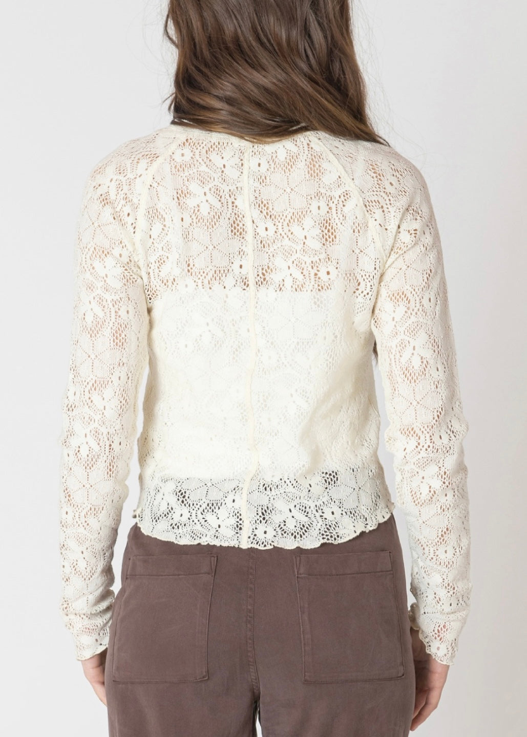 Exposed Seam Lace Top