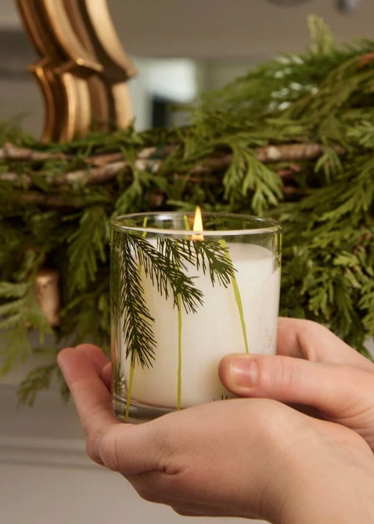 Frasier Fir Poured Candle, Pine Needle Design