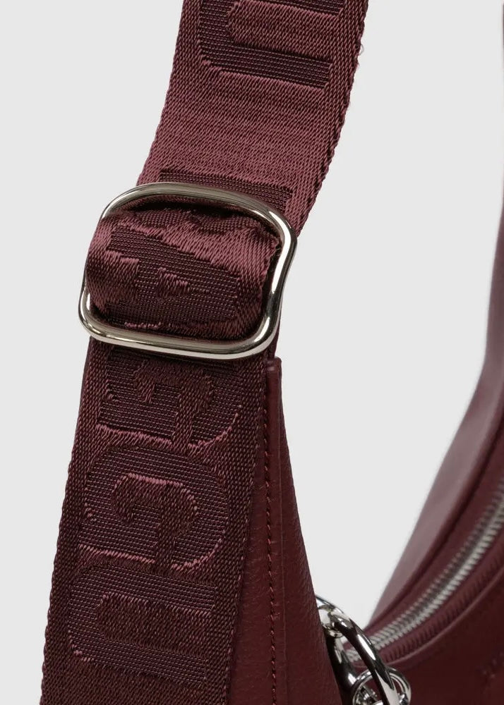 Small Recycled Leather Crescent Bag