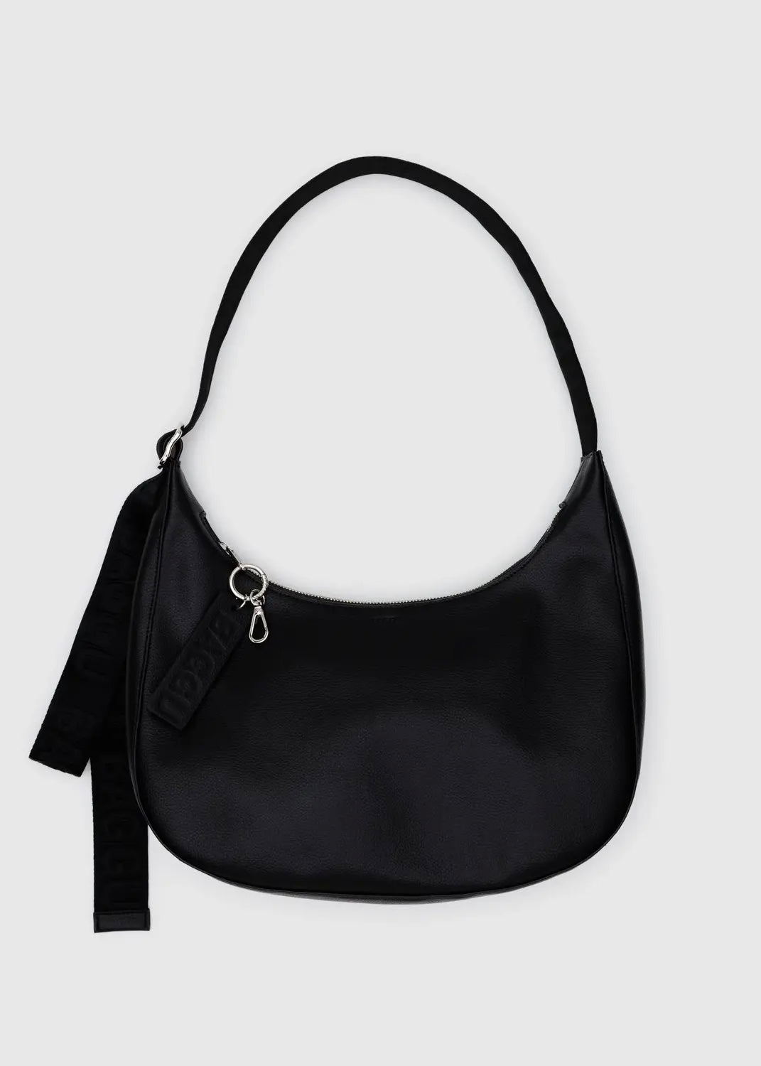 Medium Recycled Leather Crescent Bag