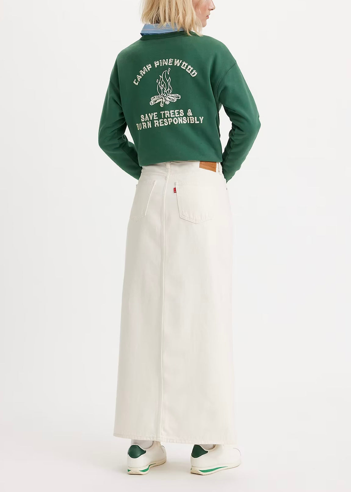 Ankle Column Skirt in Snowing in LA