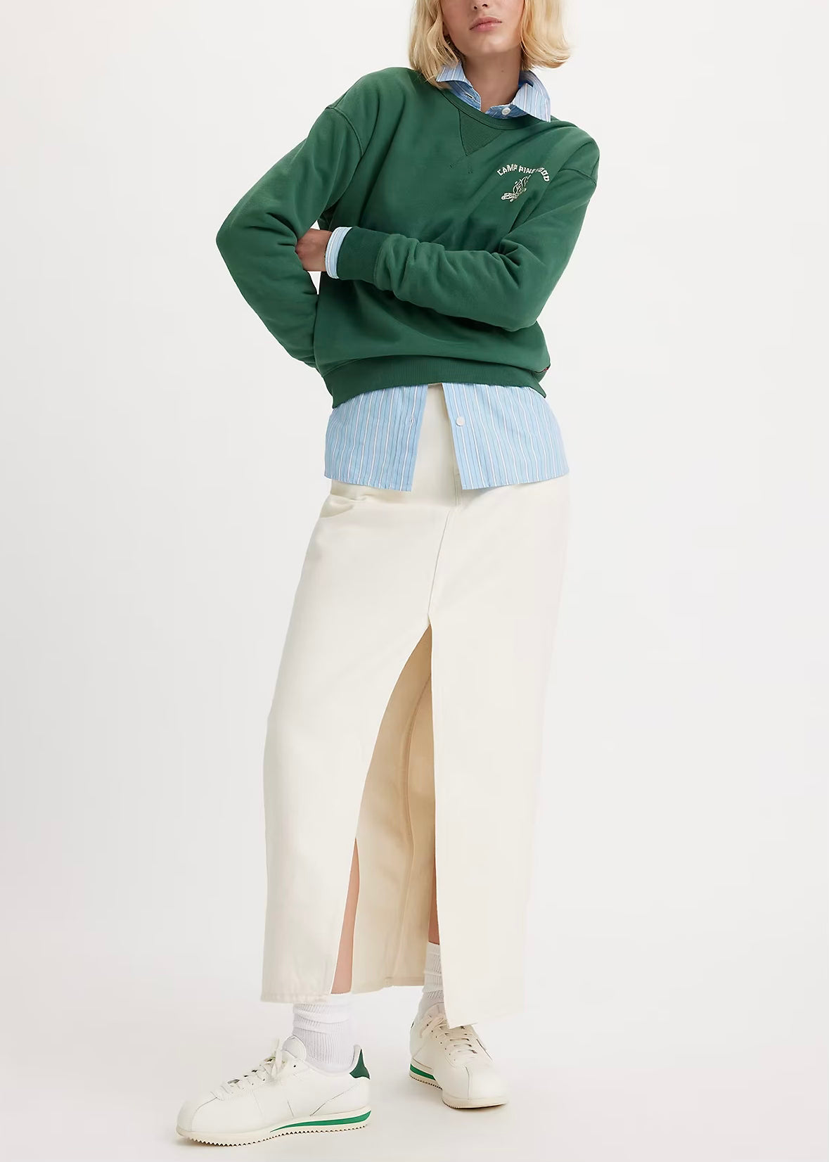 Ankle Column Skirt in Snowing in LA