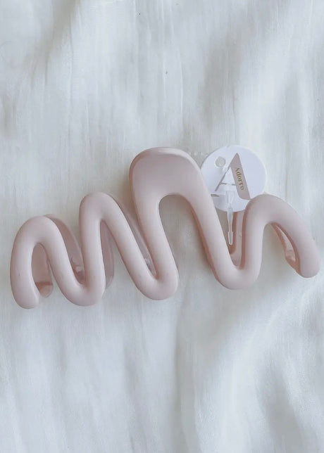 Willow | Solid Squiggle Matte Claw Clip
