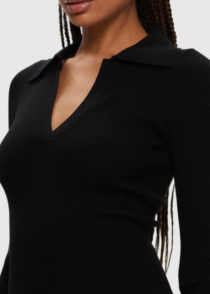 Long Sleeve Collared Dress